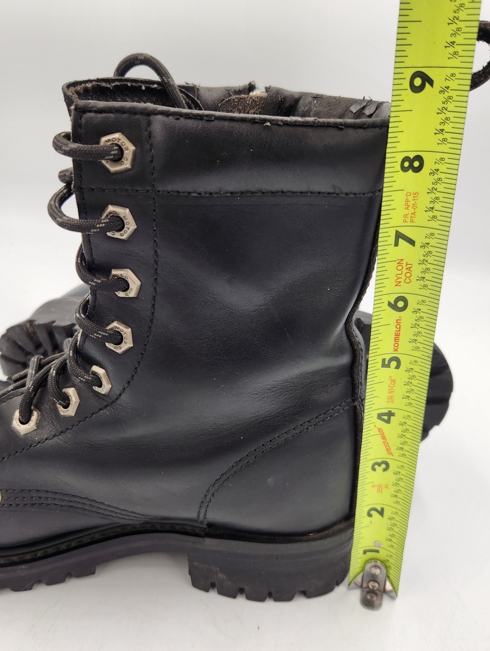 Harley Davidson Fringe Kiltie Biker Boots Womens 8 Black Leather Ankle Lug Moto - Picture 12 of 12